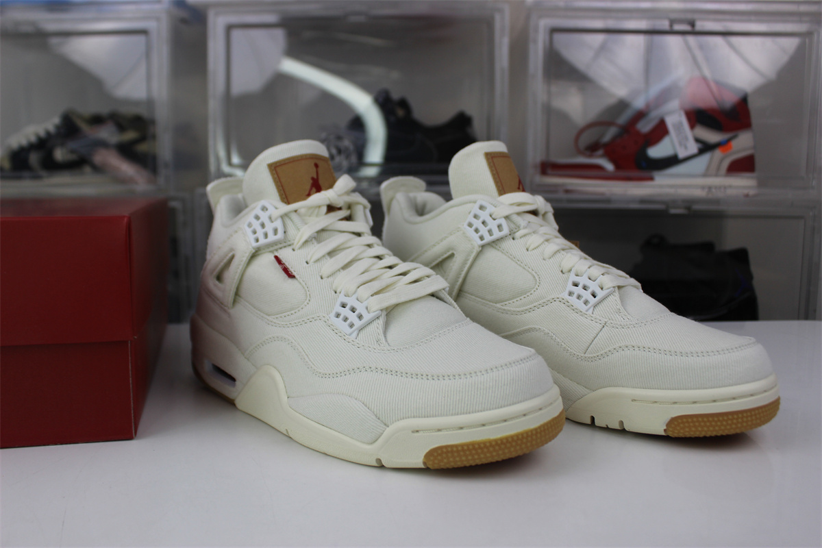 goat air jordan 4 white L*v*s