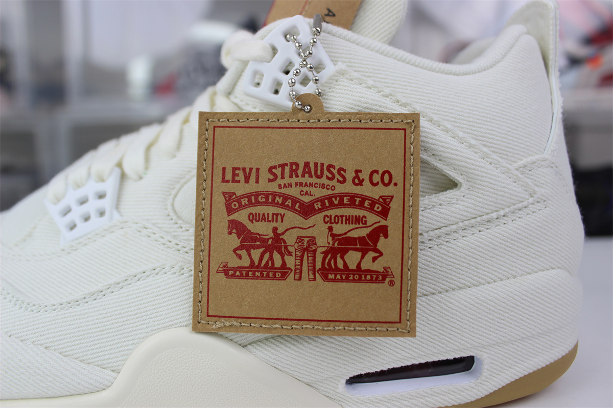 goat air jordan 4 white L*v*s