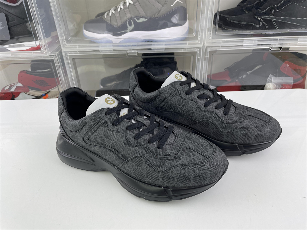 g*u*i rhyton black gg S*p*e sneaker